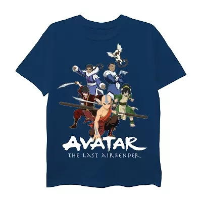 Little & Big Kid Boys Crew Neck Short Sleeve Regular Fit Avatar-The Last Airbender Graphic T-Shirt