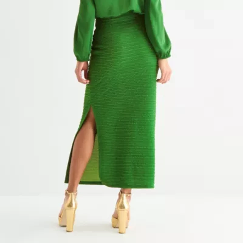 Bold Elements Womens Midi Pencil Skirt