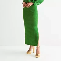 Bold Elements Womens Midi Pencil Skirt
