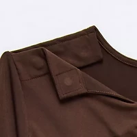 Liz Claiborne Womens Easy-on + Easy-off 3/4 Sleeve Adaptive Plus Blouse