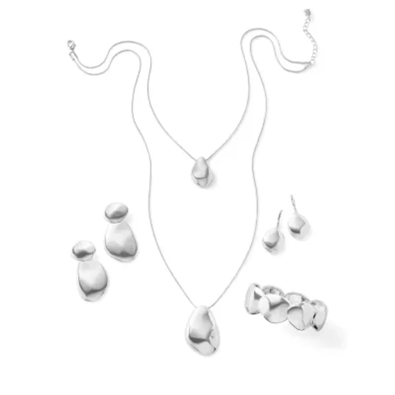 Worthington Silver Tone Womens Drop Earrings