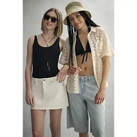 a.n.a Open Weave Straw Womens Bucket Hat