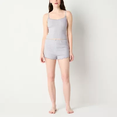 Arizona Body Womens Pointelle V-Neck Sleeveless 2-pc. Pajama Sets