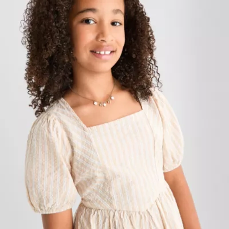 Thereabouts Little & Big Kid Girls Short Sleeve A-Line Dress
