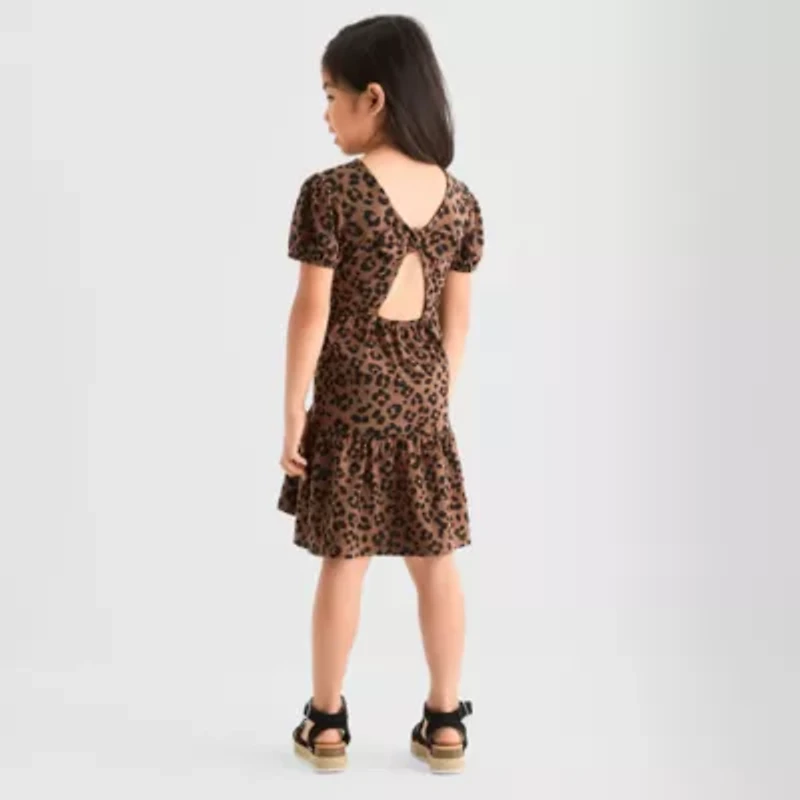 Thereabouts Little Girls Short Sleeve Puffed A-Line Dress