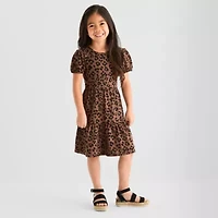 Thereabouts Little Girls Short Sleeve Puffed A-Line Dress