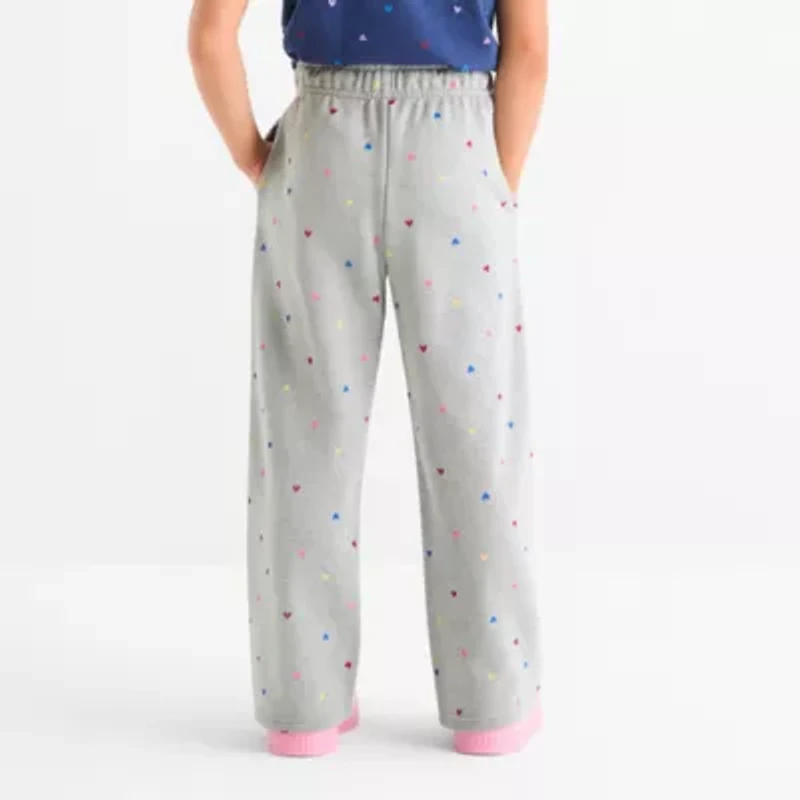 Thereabouts Pintuck Little Girls Wide Leg Regular Fit French Terry Pull-On Pant