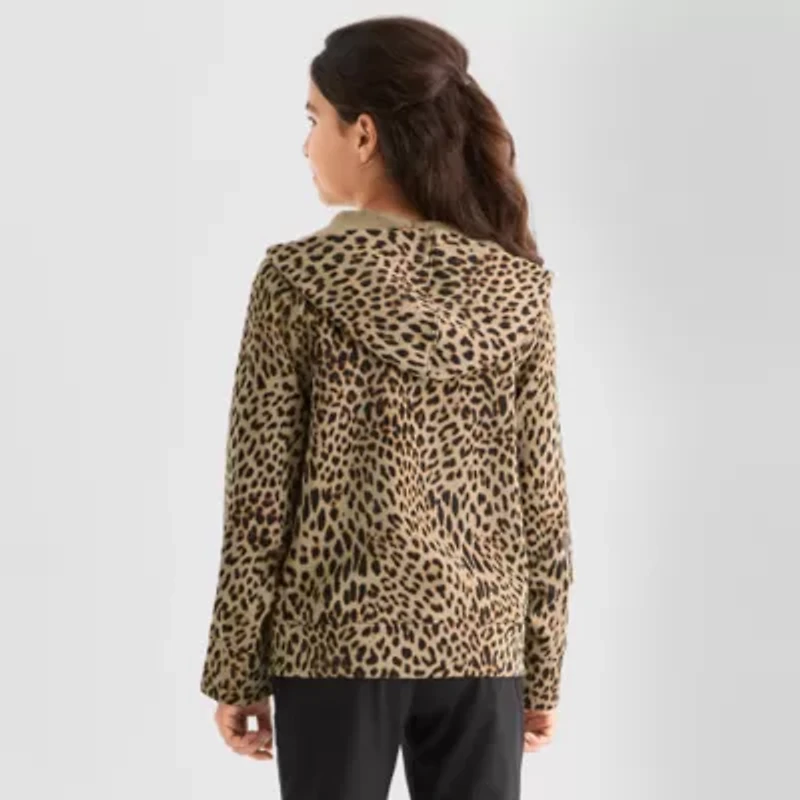 Xersion Little & Big Kid Girls Long Sleeve Fleece Zipper Active Hoodie