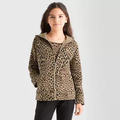 Xersion Little & Big Kid Girls Long Sleeve Fleece Zipper Hoodie