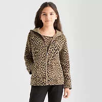 Xersion Little & Big Kid Girls Long Sleeve Fleece Zipper Hoodie