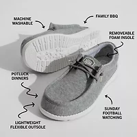 HEYDUDE Wally Stretch Jersey Mens Round Closed Toe Slip-On Shoe