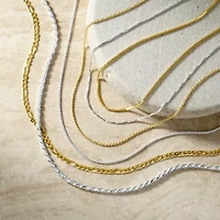 Made in Italy Womens 20 Inch Box Chain Necklace