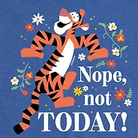 Tigger Nope Not Today Womens Plus Crew Neck Short Sleeve Regular Fit Graphic T-Shirt