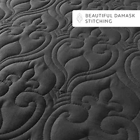 Casual Comfort Premium Ultra Soft Damask Pattern Quilted Coverlet Set