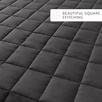 Casual Comfort Premium Ultra Soft Square Pattern Quilted Coverlet Set