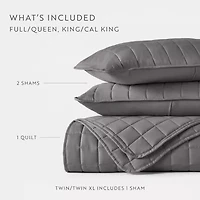 Casual Comfort Premium Ultra Soft Square Pattern Quilted Coverlet Set