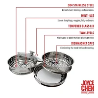 Joyce Chen 2-pc. Stainless Steel Dishwasher Safe Steamer Inserts