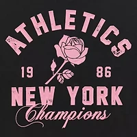 New World York Athletics Boyfriend Tee Womens Juniors Crew Neck Short Sleeve Loose Fit Graphic T-Shirt