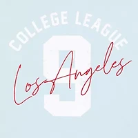 New World College League Crew Fleece Womens Juniors Neck Long Sleeve Sweatshirt