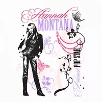 Hannah Montana Boyfriend Tee Womens Juniors Crew Neck Short Sleeve Loose Fit Graphic T-Shirt