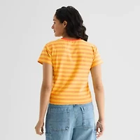 Moana Baby Tee Womens Juniors Crew Neck Short Sleeve Fitted Graphic T-Shirt