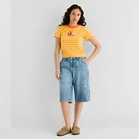 Moana Baby Tee Womens Juniors Crew Neck Short Sleeve Fitted Graphic T-Shirt