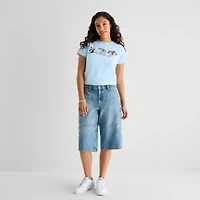 Looney Toons Baby Tee Womens Juniors Crew Neck Short Sleeve Fitted Tunes Graphic T-Shirt