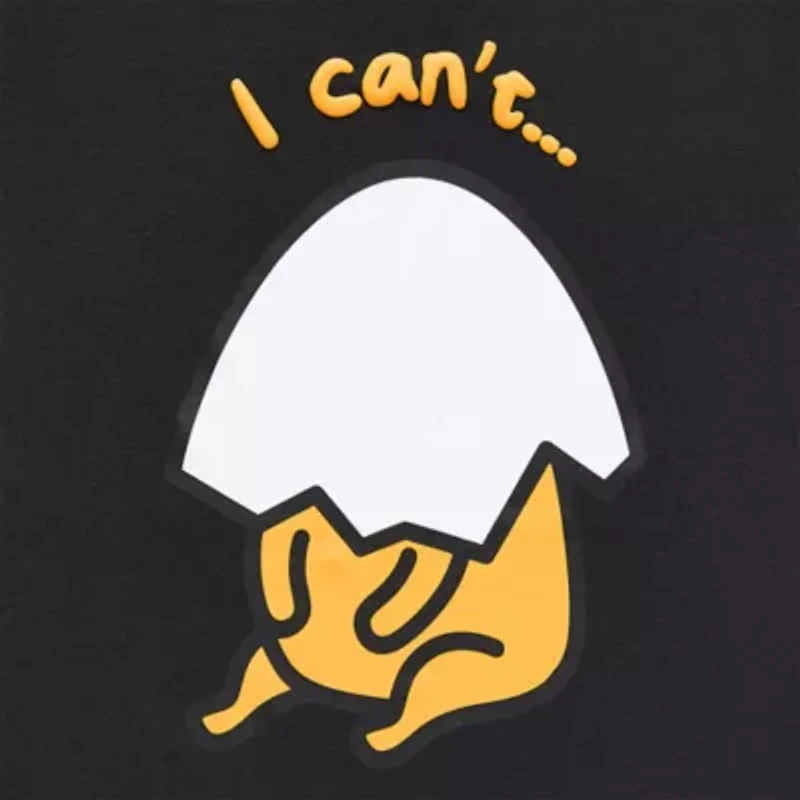 Gudetama Boyfriend Tee Womens Juniors Crew Neck Short Sleeve Loose Fit Graphic T-Shirt
