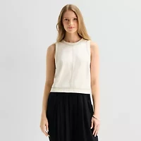 a.n.a Womens Crew Neck Sleeveless Shell