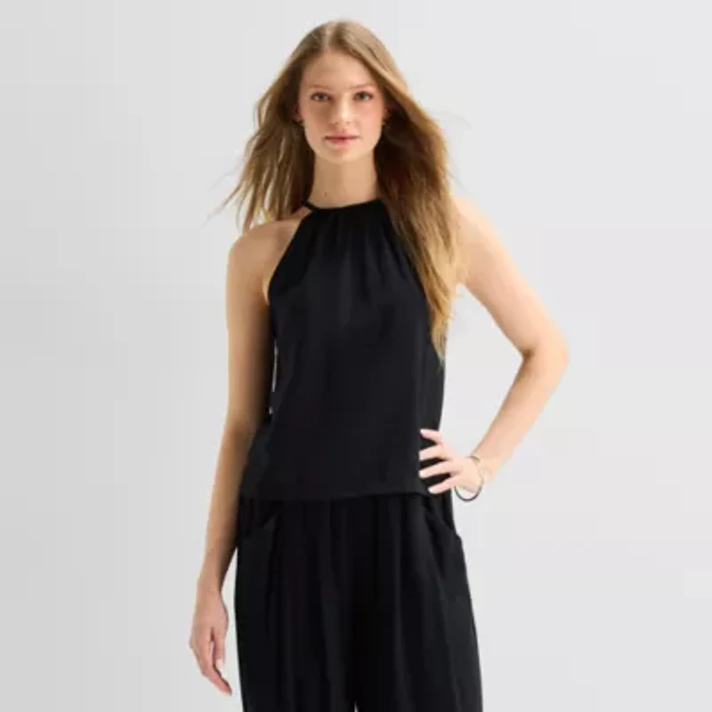 a.n.a Womens Halter Neck Sleeveless Tank Top