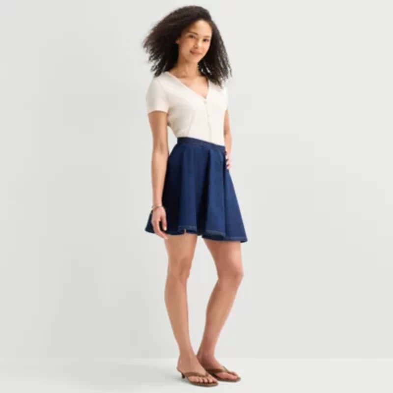 a.n.a Womens V Neck Short Sleeve Button Cardigan