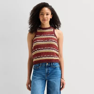 a.n.a Womens Crew Neck Sleeveless Pullover Sweater