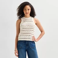 a.n.a Womens Crew Neck Sleeveless Pullover Sweater