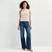 a.n.a Womens Crew Neck Sleeveless Pullover Sweater