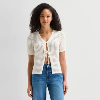 a.n.a Womens V Neck Tie Rib Knit Sweater Vest