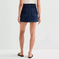 a.n.a Patch Pocket Womens Highest Rise Mini Denim Skirt