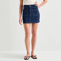 a.n.a Patch Pocket Womens Highest Rise Mini Denim Skirt