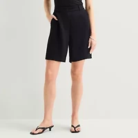 a.n.a Womens Mid Rise Pleated Short