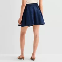 a.n.a Womens Mid Rise Denim Skirt