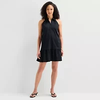 a.n.a Womens Sleeveless Striped A-Line Dress