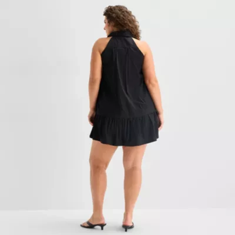 a.n.a Womens Plus Sleeveless A-Line Dress