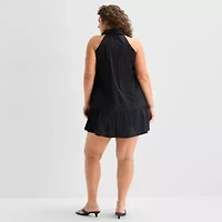 a.n.a Womens Plus Sleeveless A-Line Dress