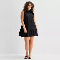 a.n.a Womens Plus Sleeveless A-Line Dress