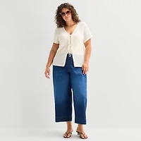 a.n.a Womens V Neck Tie Plus Sweater Vest