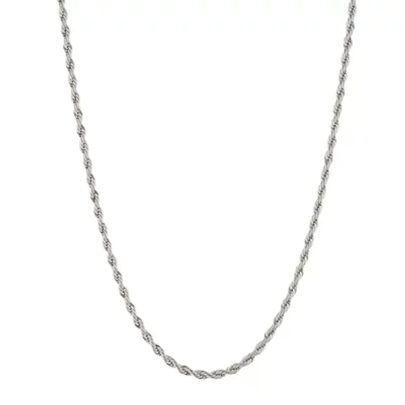 Mens 4mm Stainless Steel Rope Chain