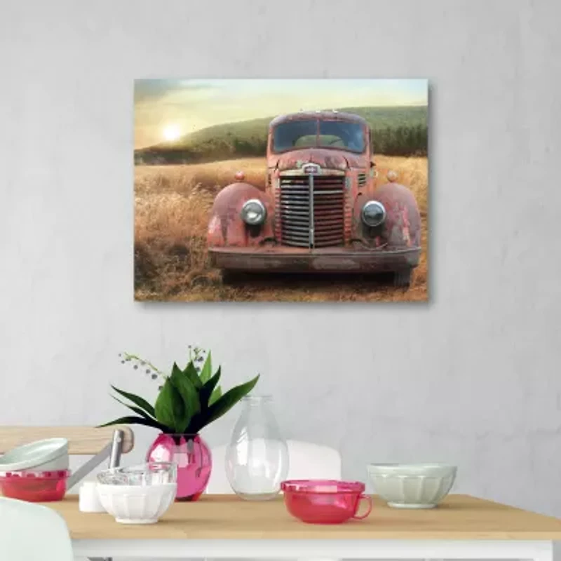 Courtside Market Old Truck Canvas Art