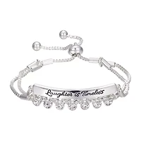 Disney Classics Womens Crystal Mickey Mouse Bolo Bracelet