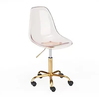 Urban Shop Acrylic Rolling Chair