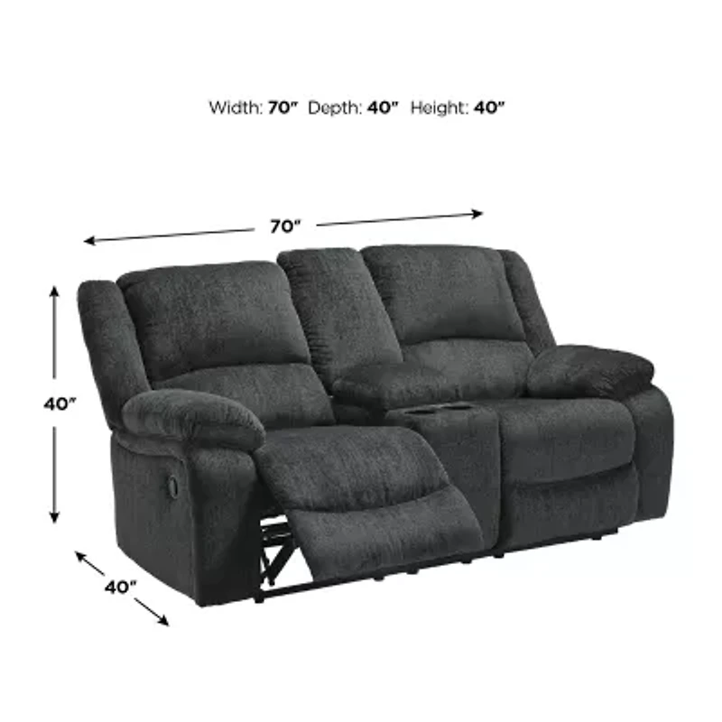 Signature Design by Ashley® Dryden Pad-Arm Reclining Loveseat