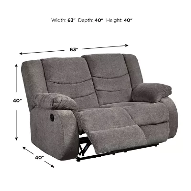 Signature Design by Ashley® Henderson Pad-Arm Reclining Loveseat